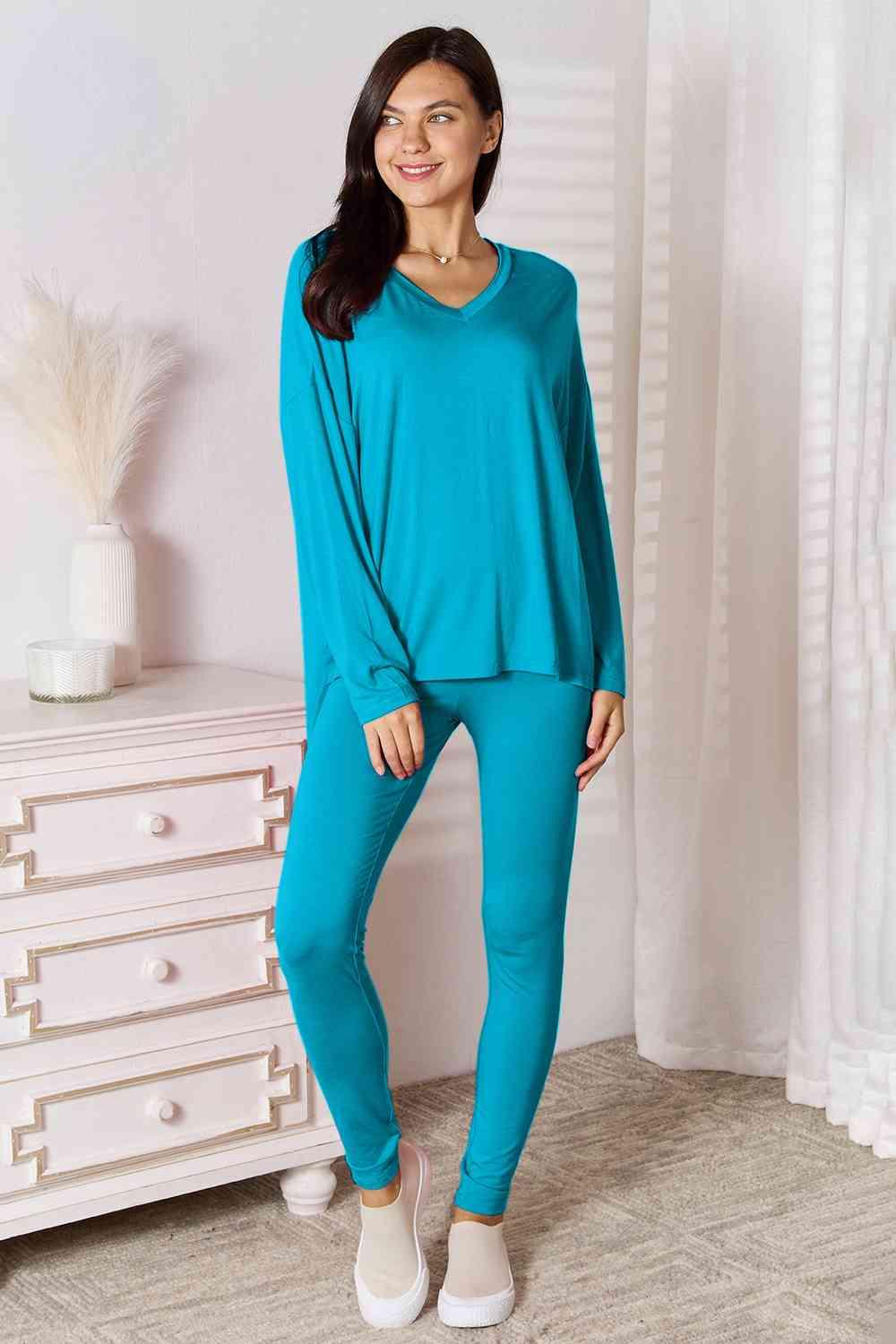 Get trendy with Full Size V-Neck Top and Pants Lounge Set -  available at Styles Code. Grab yours today!