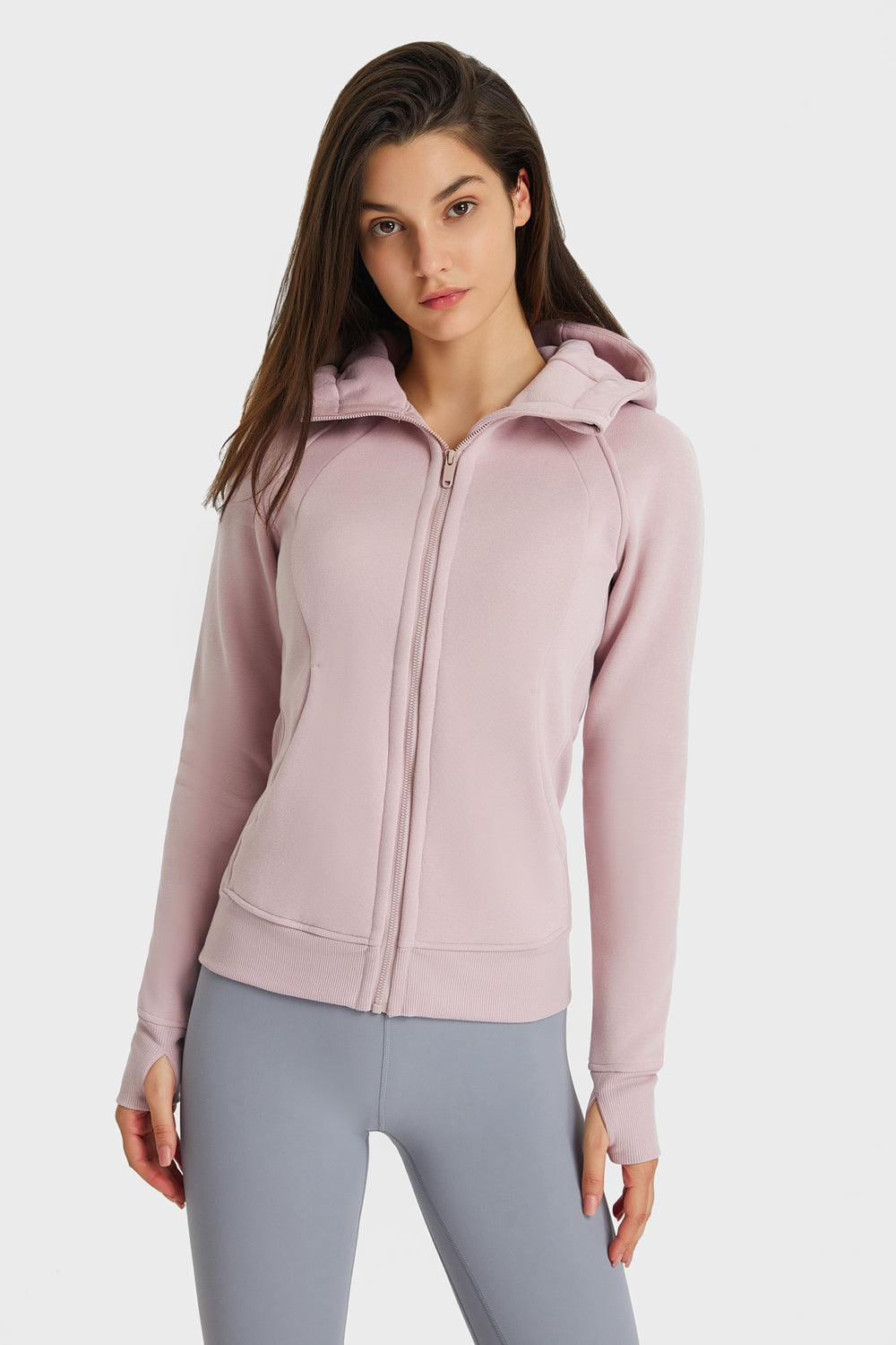 Get trendy with Zip Up Seam Detail Hooded Sports Jacket - Activewear available at Styles Code. Grab yours today!