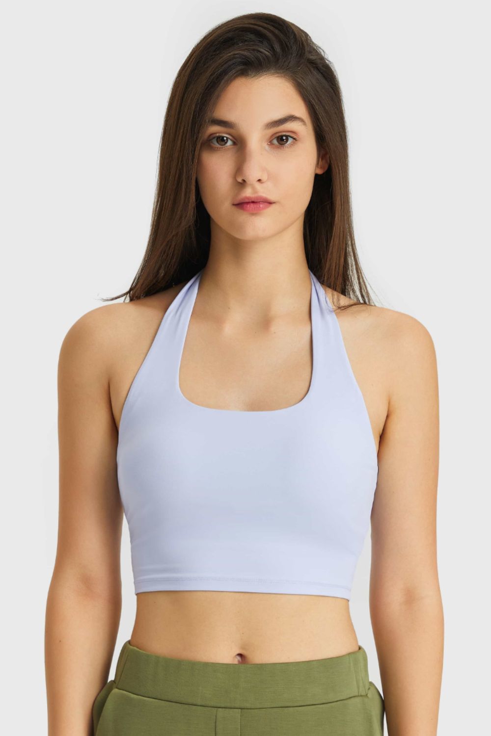 Get trendy with Breathable Halter Neck Sports Bra - Activewear available at Styles Code. Grab yours today!