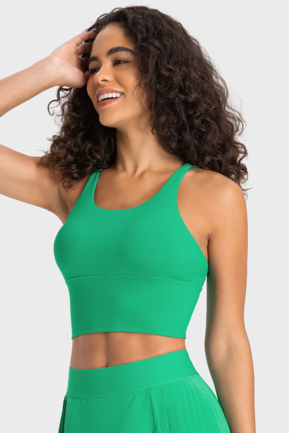 Get trendy with Crisscross Back Ladder Detail Sports Bra - Activewear available at Styles Code. Grab yours today!