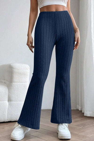 Get trendy with Basic Bae Full Size Ribbed High Waist Flare Pants -  available at Styles Code. Grab yours today!