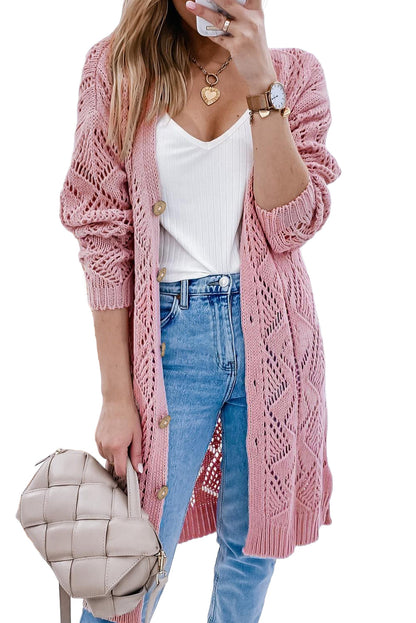 Get trendy with V-Neck Long Sleeve Cardigan - Cardigans available at Styles Code. Grab yours today!