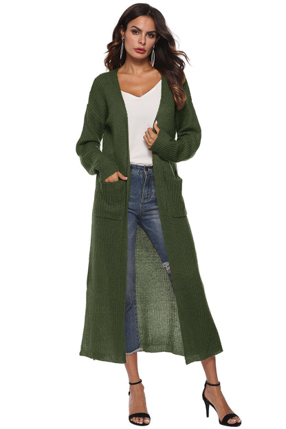 Get trendy with Long Sleeve Open Front Buttoned Cardigan - Cardigan available at Styles Code. Grab yours today!