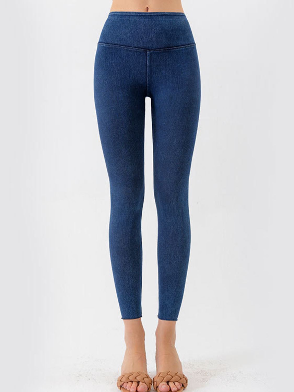 Get trendy with Wide Waistband Cropped Jeans - Jeans available at Styles Code. Grab yours today!