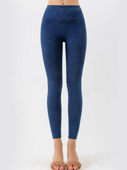 Get trendy with Wide Waistband Cropped Jeans - Jeans available at Styles Code. Grab yours today!