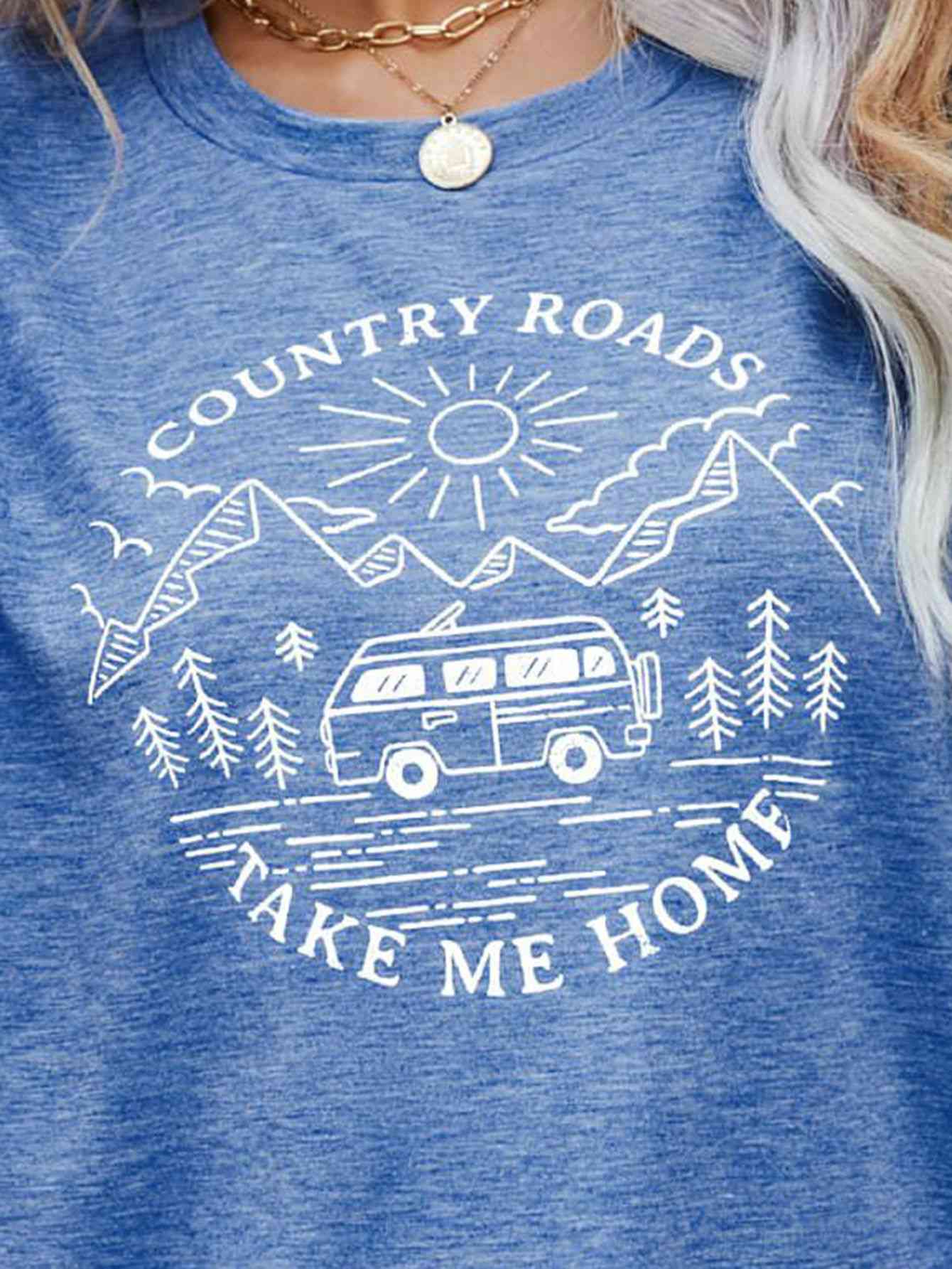 Get trendy with COUNTRY ROADS TAKE ME HOME Graphic Tee - T-Shirt available at Styles Code. Grab yours today!