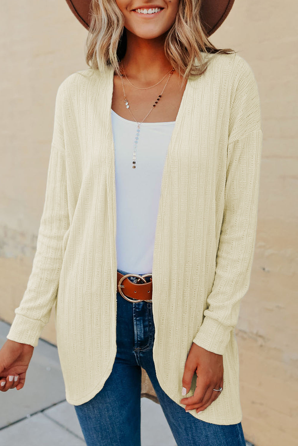 Get trendy with Long Sleeve Cardigan - Cardigans available at Styles Code. Grab yours today!