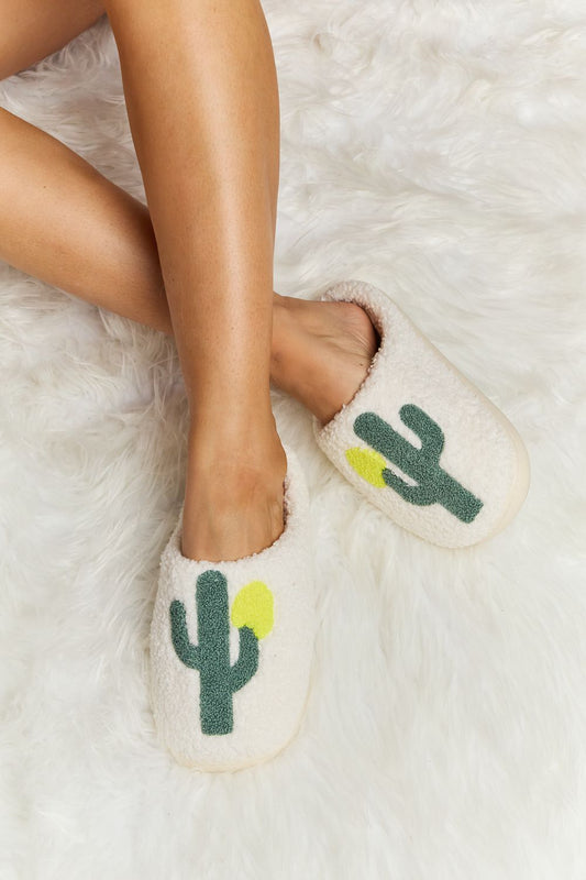 Get trendy with Melody Cactus Plush Slide Slippers - Shoes available at Styles Code. Grab yours today!