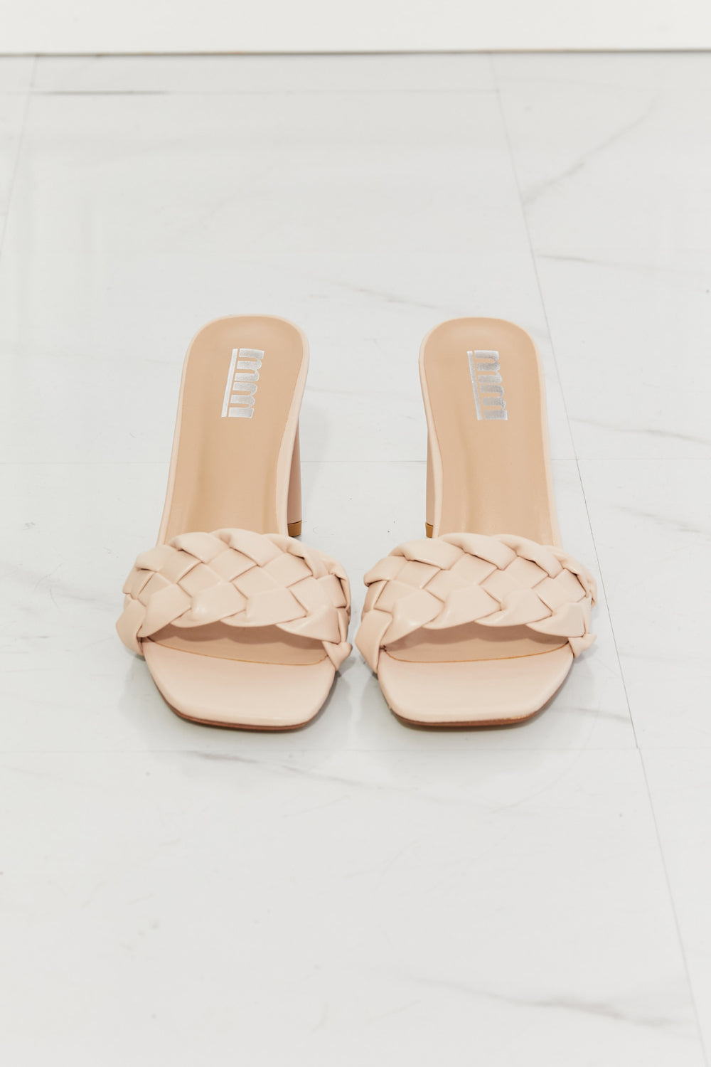 Get trendy with MMShoes Top of the World Braided Block Heel Sandals in Beige - Shoes available at Styles Code. Grab yours today!