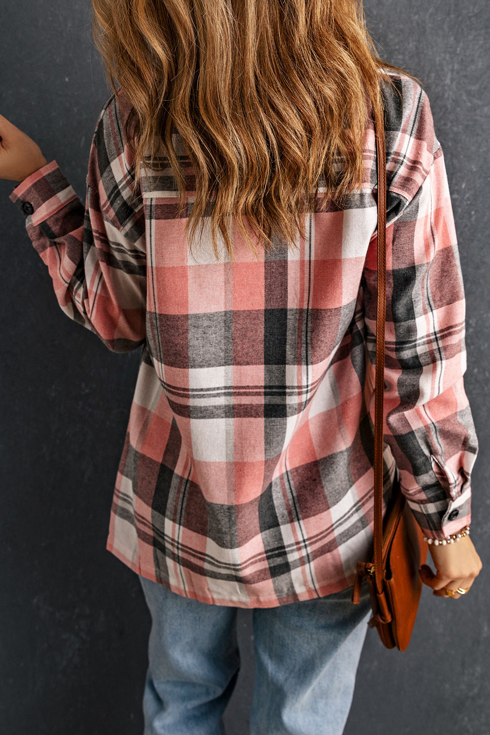 Get trendy with Double Take Plaid Dropped Shoulder Longline Shirt - Tops available at Styles Code. Grab yours today!