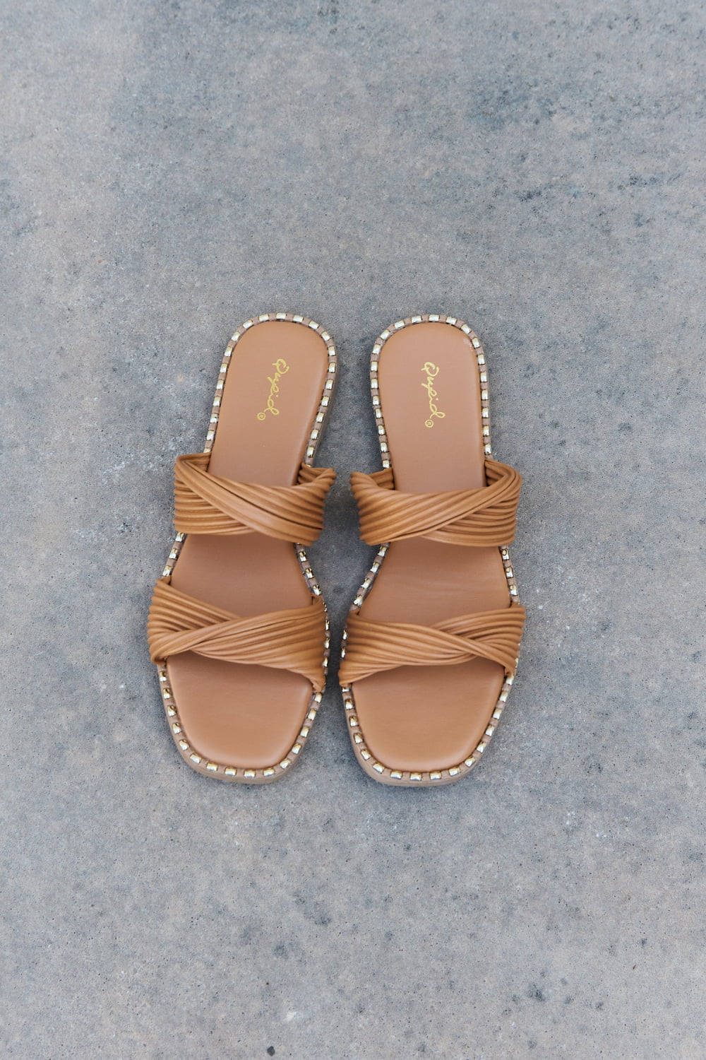 Get trendy with Qupid Summertime Fine Double Strap Twist Sandals - Shoes available at Styles Code. Grab yours today!