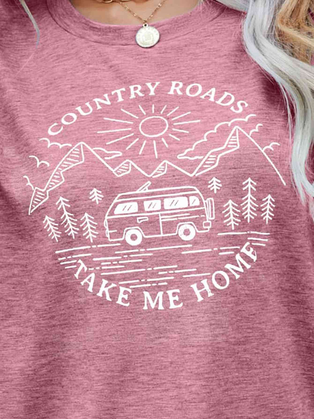 Get trendy with COUNTRY ROADS TAKE ME HOME Graphic Tee - T-Shirt available at Styles Code. Grab yours today!