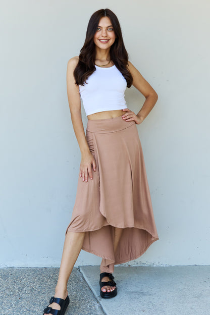 Get trendy with Ninexis First Choice High Waisted Flare Maxi Skirt in Camel -  available at Styles Code. Grab yours today!