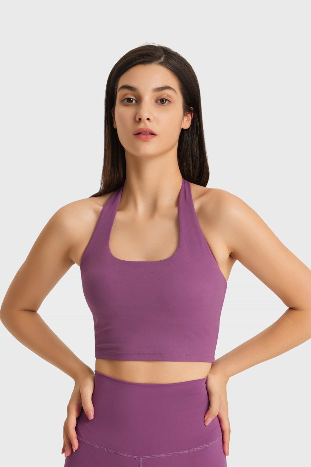 Get trendy with Breathable Halter Neck Sports Bra - Activewear available at Styles Code. Grab yours today!