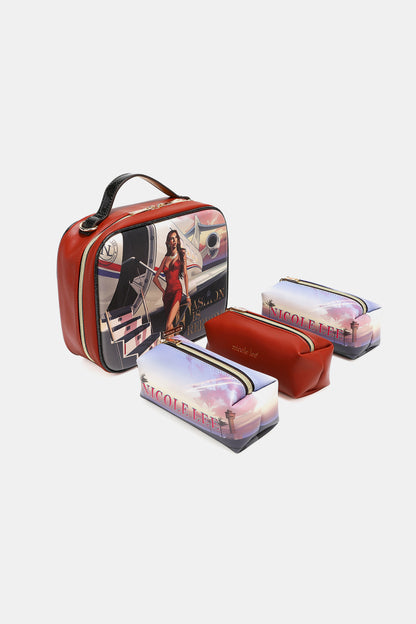 Get trendy with Nicole Lee USA Printed Handbag with Three Pouches - Bags available at Styles Code. Grab yours today!