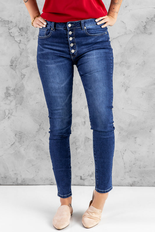 Get trendy with Baeful What You Want Button Fly Pocket Jeans - Jeans available at Styles Code. Grab yours today!
