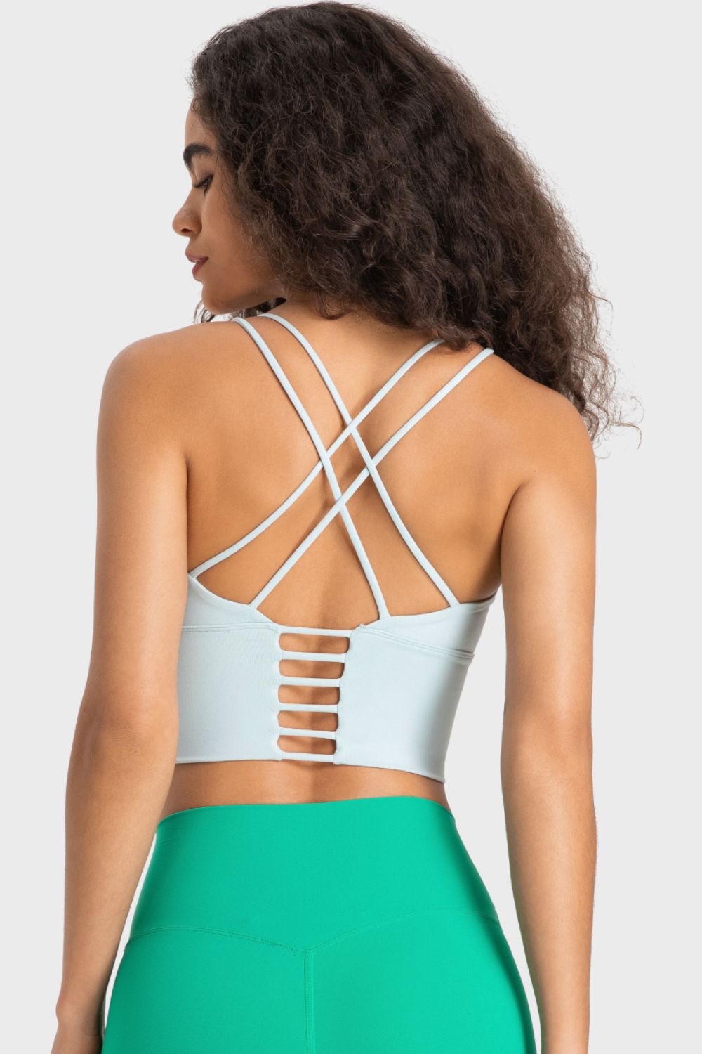 Get trendy with Crisscross Back Ladder Detail Sports Bra - Activewear available at Styles Code. Grab yours today!