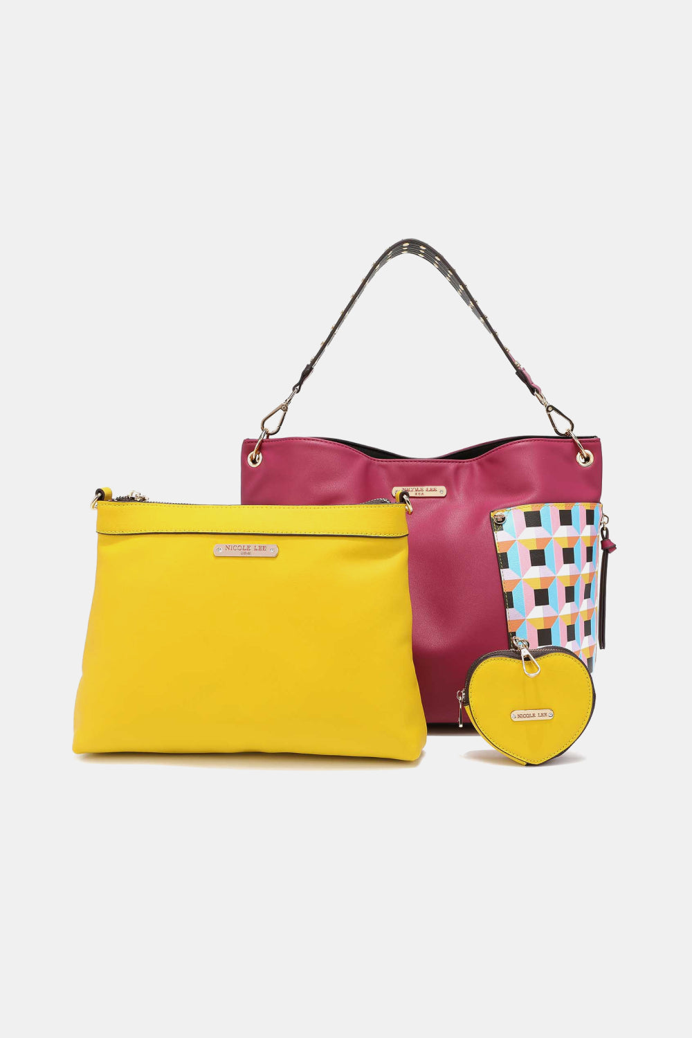Get trendy with Nicole Lee USA Quihn 3-Piece Handbag Set - Bags available at Styles Code. Grab yours today!